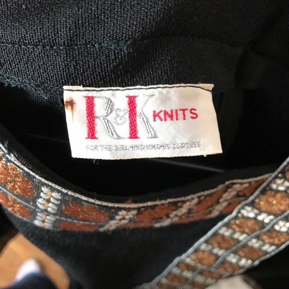 Vintage stunning belted black column dress - Picture 8 of 8